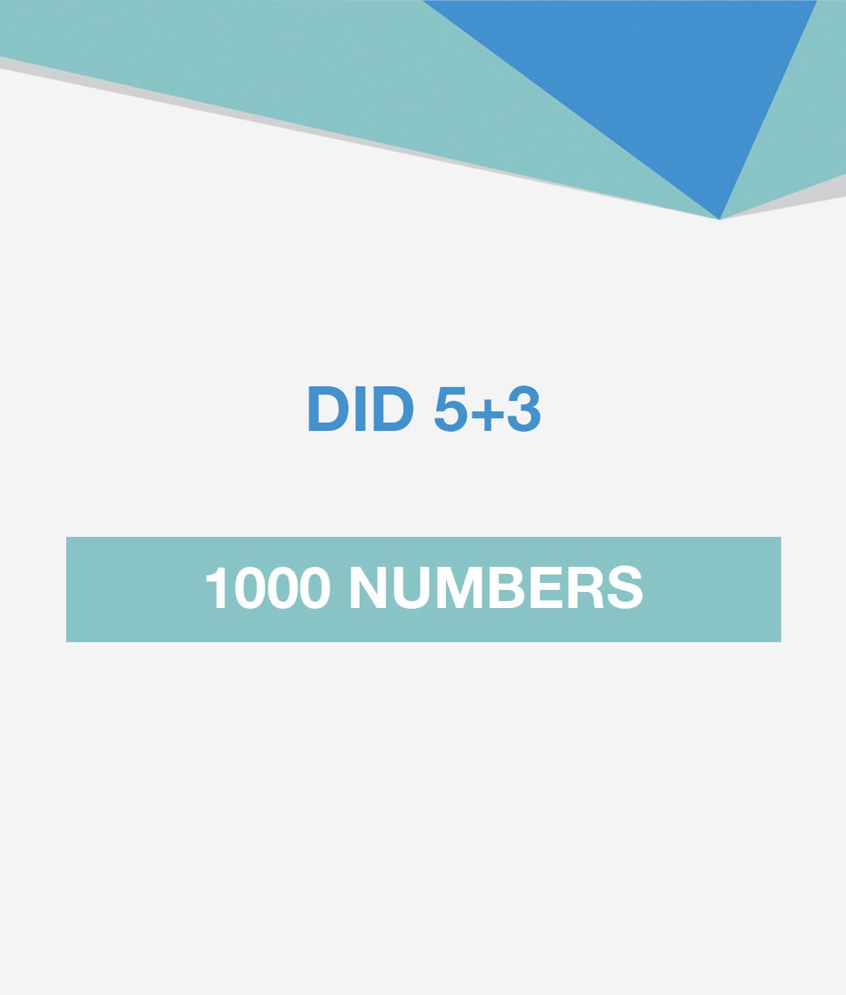 DID Batch 5+3 (1000 numbers) - Premium from Vanilla Telecoms Ltd. - Just €23.6! Shop now at Vanilla Telecoms Ltd.