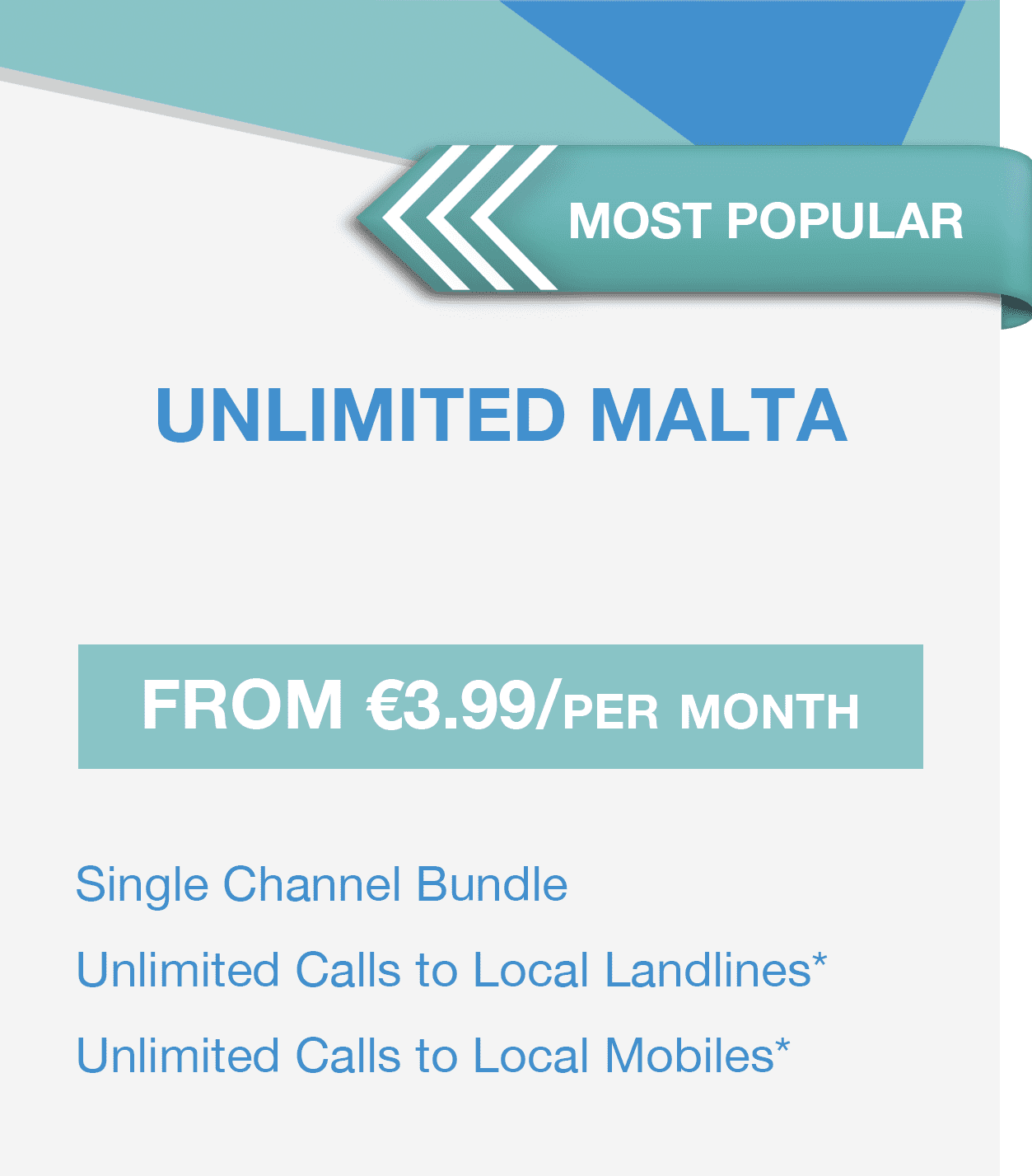 Unlimited Calls To Malta - Premium  from Vanilla Telecoms Ltd. - Just €3.99! Shop now at Vanilla Telecoms Ltd.