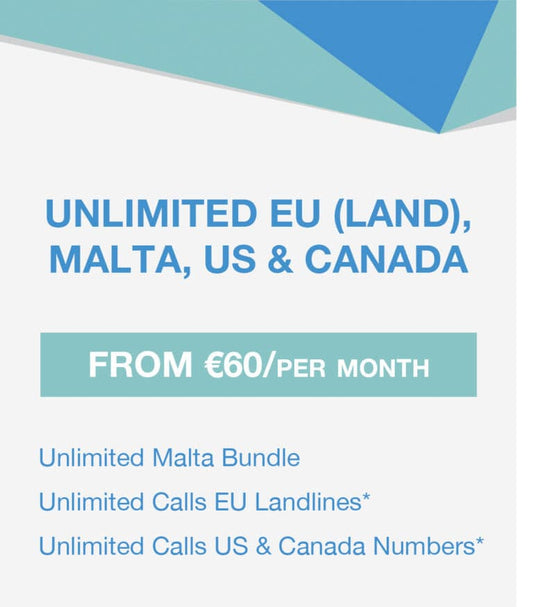 Unlimited Calls to US, Canada, Malta and EU Land - Premium  from Vanilla Telecoms Ltd. - Just €70.8! Shop now at Vanilla Telecoms Ltd.